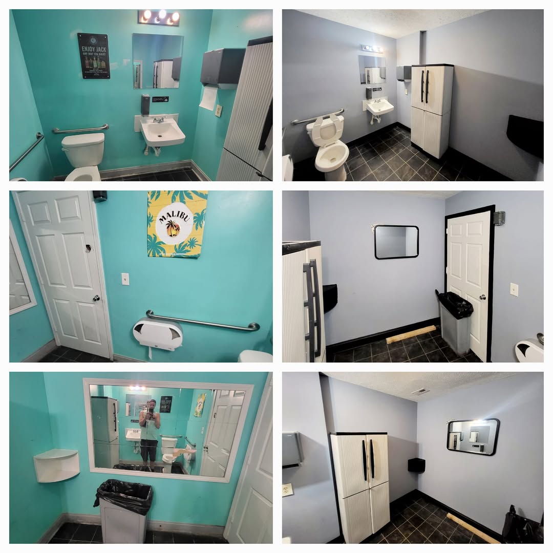 Before and after painting project